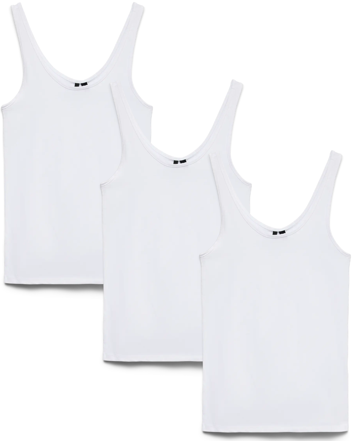 Vero Moda Basic Tanktop mit tiefen Rückenausschnitt 3er Pack