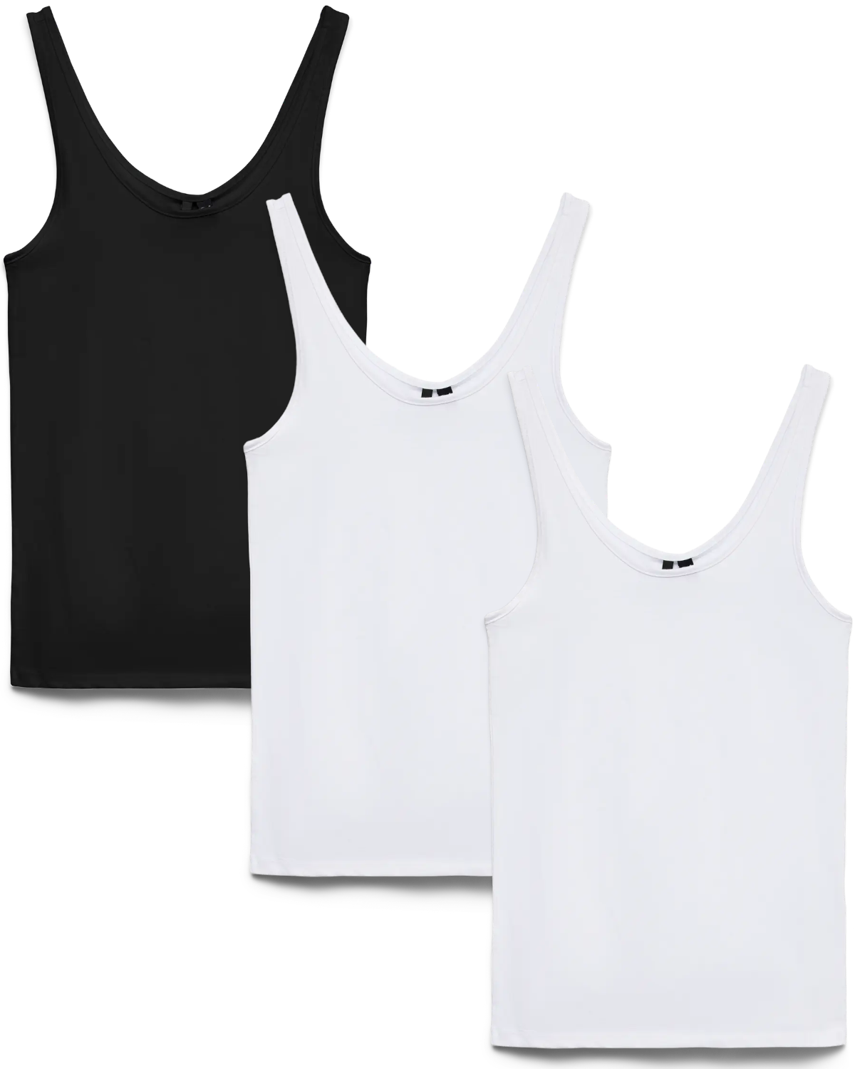 Vero Moda Basic Tanktop mit tiefen Rückenausschnitt 3er Pack