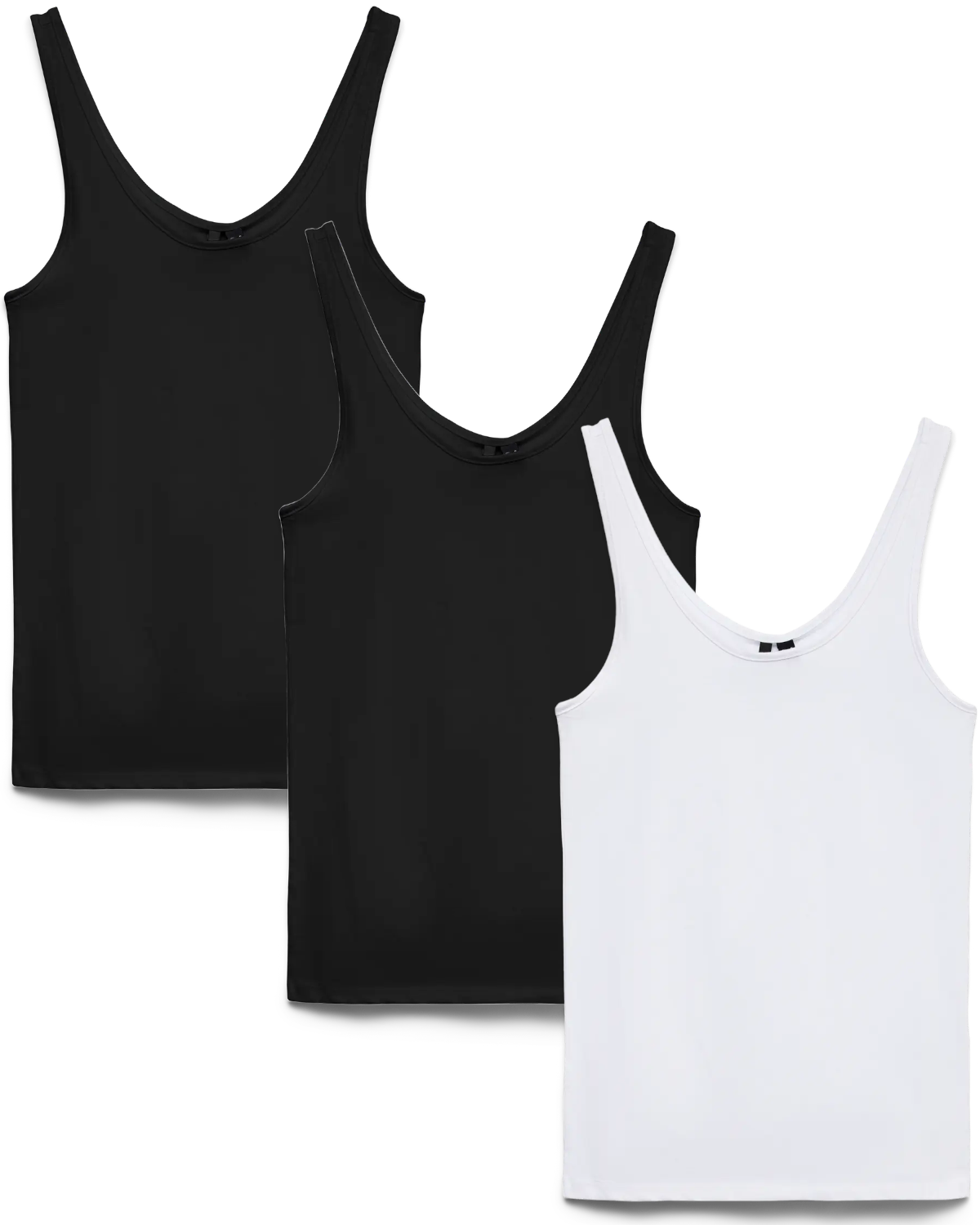 Vero Moda Basic Tanktop mit tiefen Rückenausschnitt 3er Pack