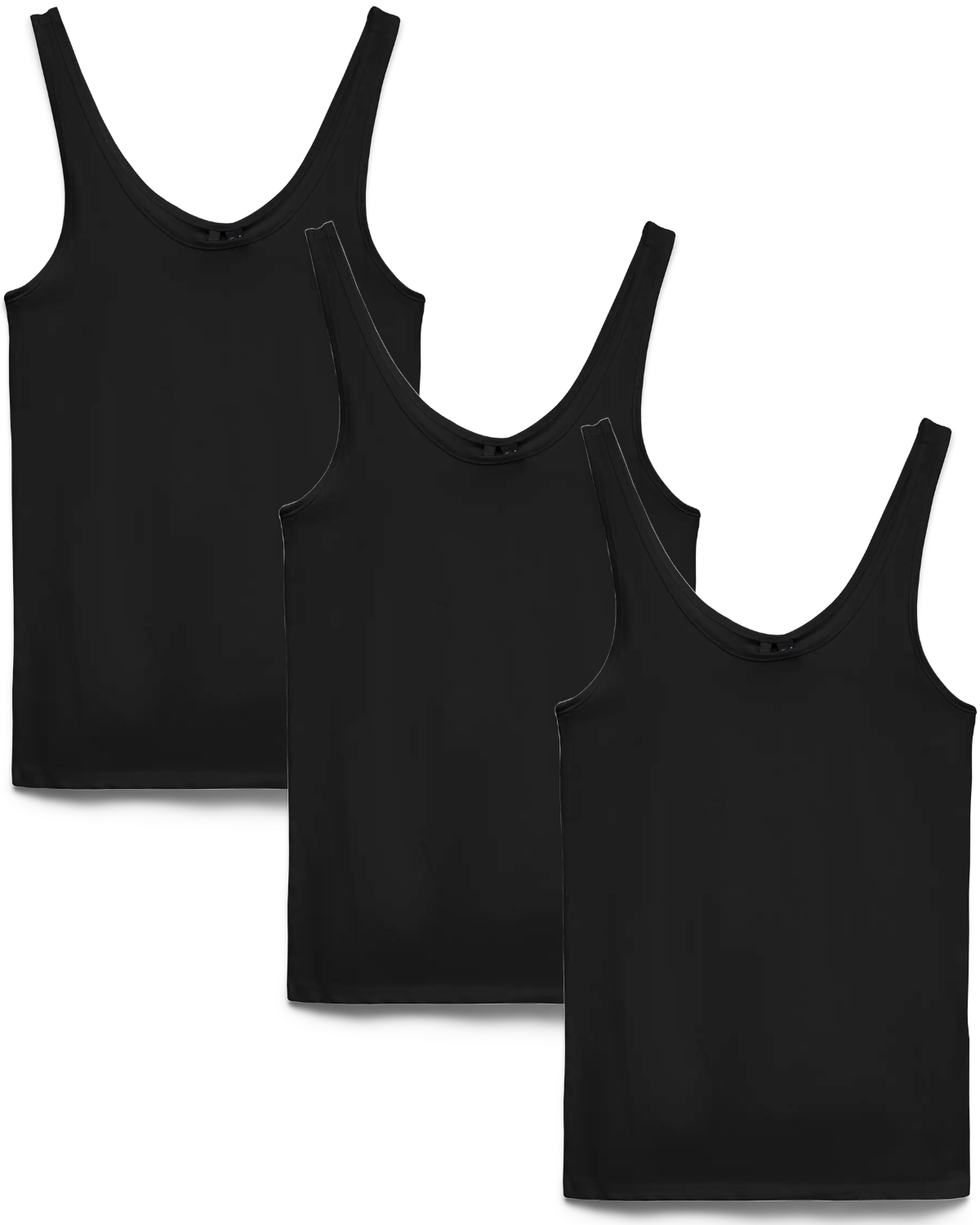 Vero Moda Basic Tanktop mit tiefen Rückenausschnitt 3er Pack