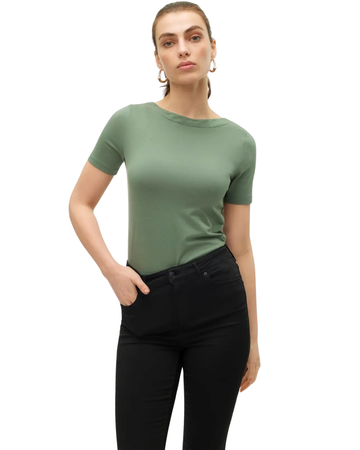 Vero Moda Shirt mit U-Boot Ausschnitt