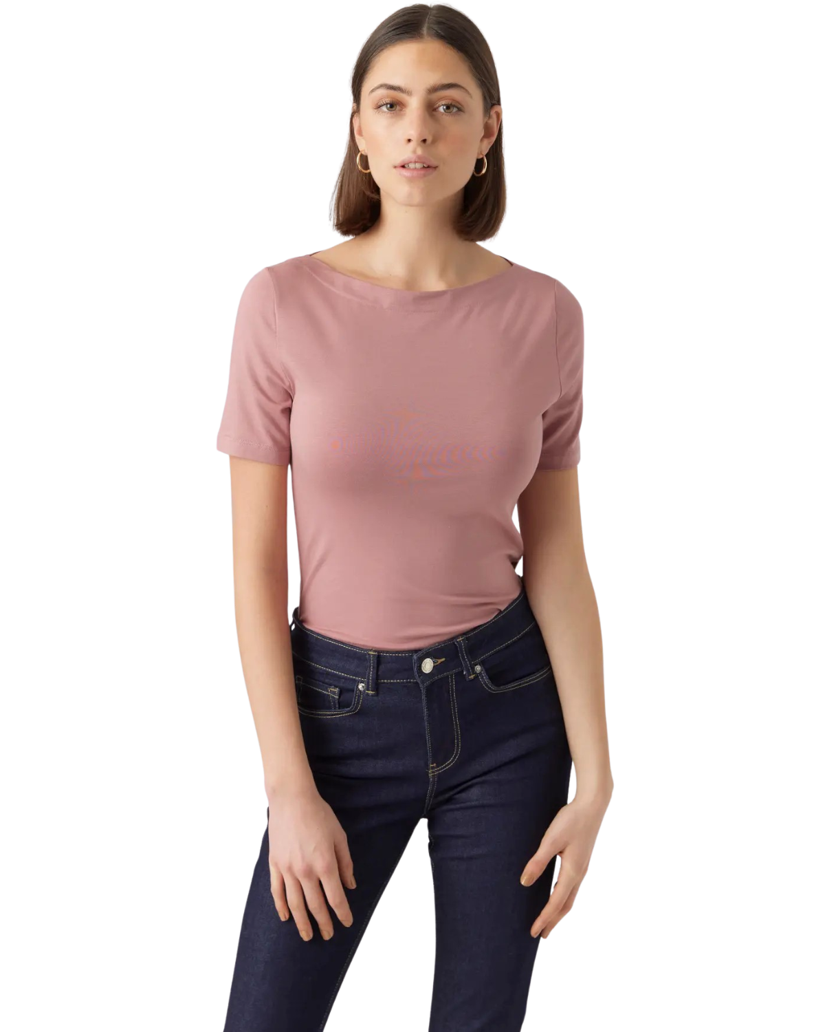 Vero Moda Shirt mit U-Boot Ausschnitt