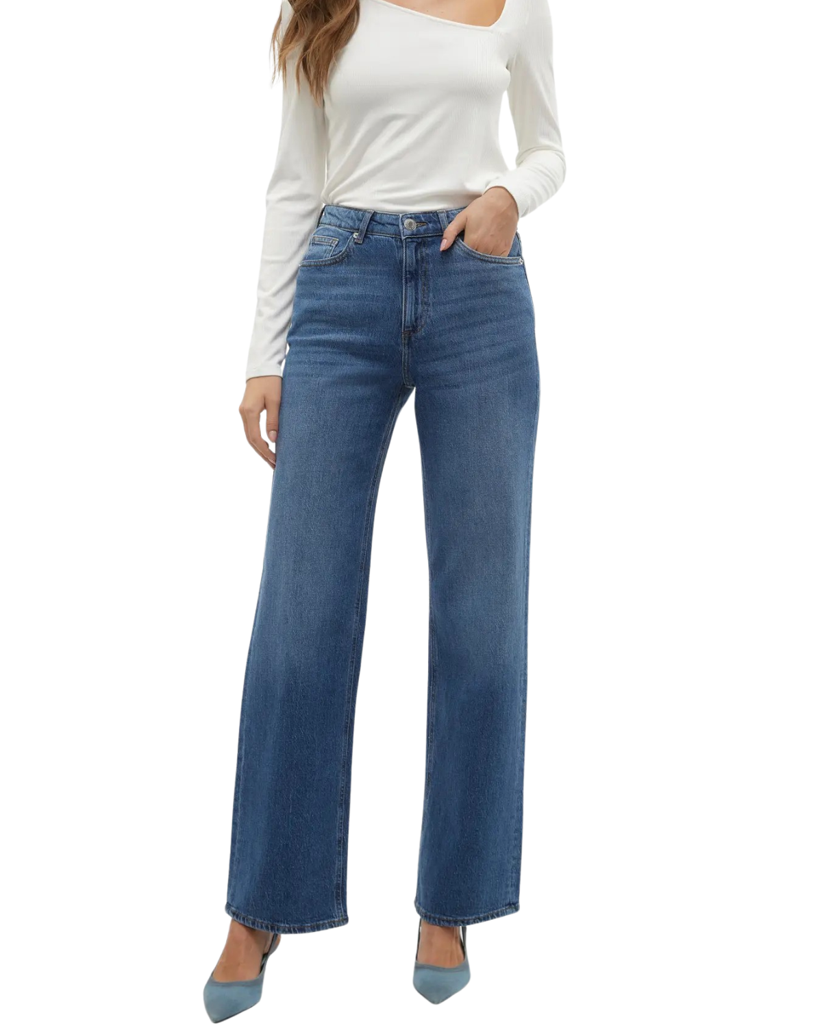 Vero Moda Tessa High Rise Wide Fit Jeans